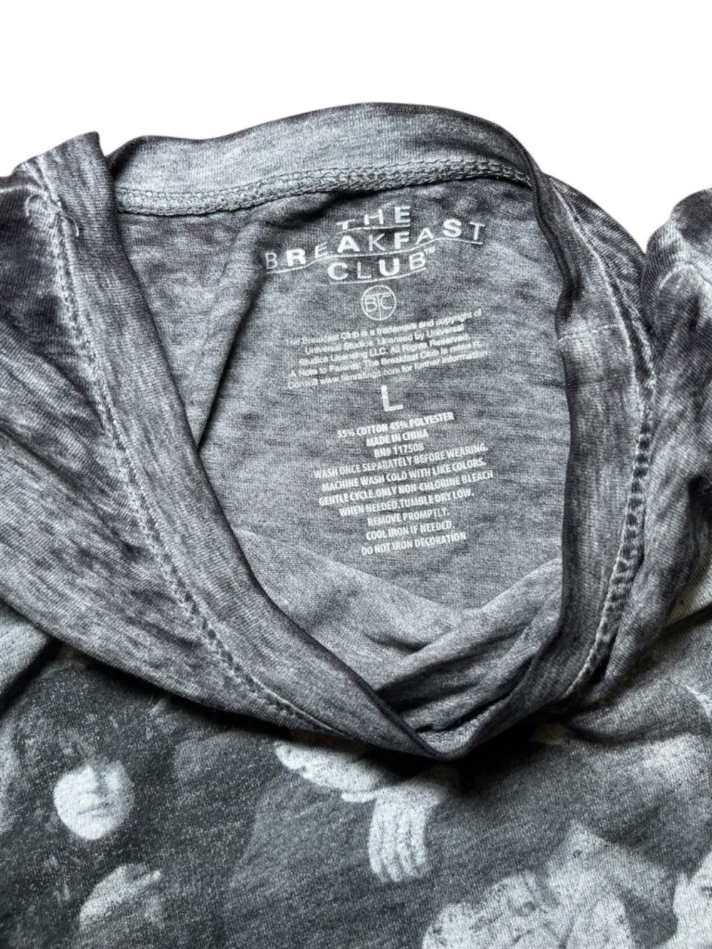 The Breakfast Club Official Vintage Sheer Burnout 80's Retro T-Shirt Size Large - Picture 10 of 15